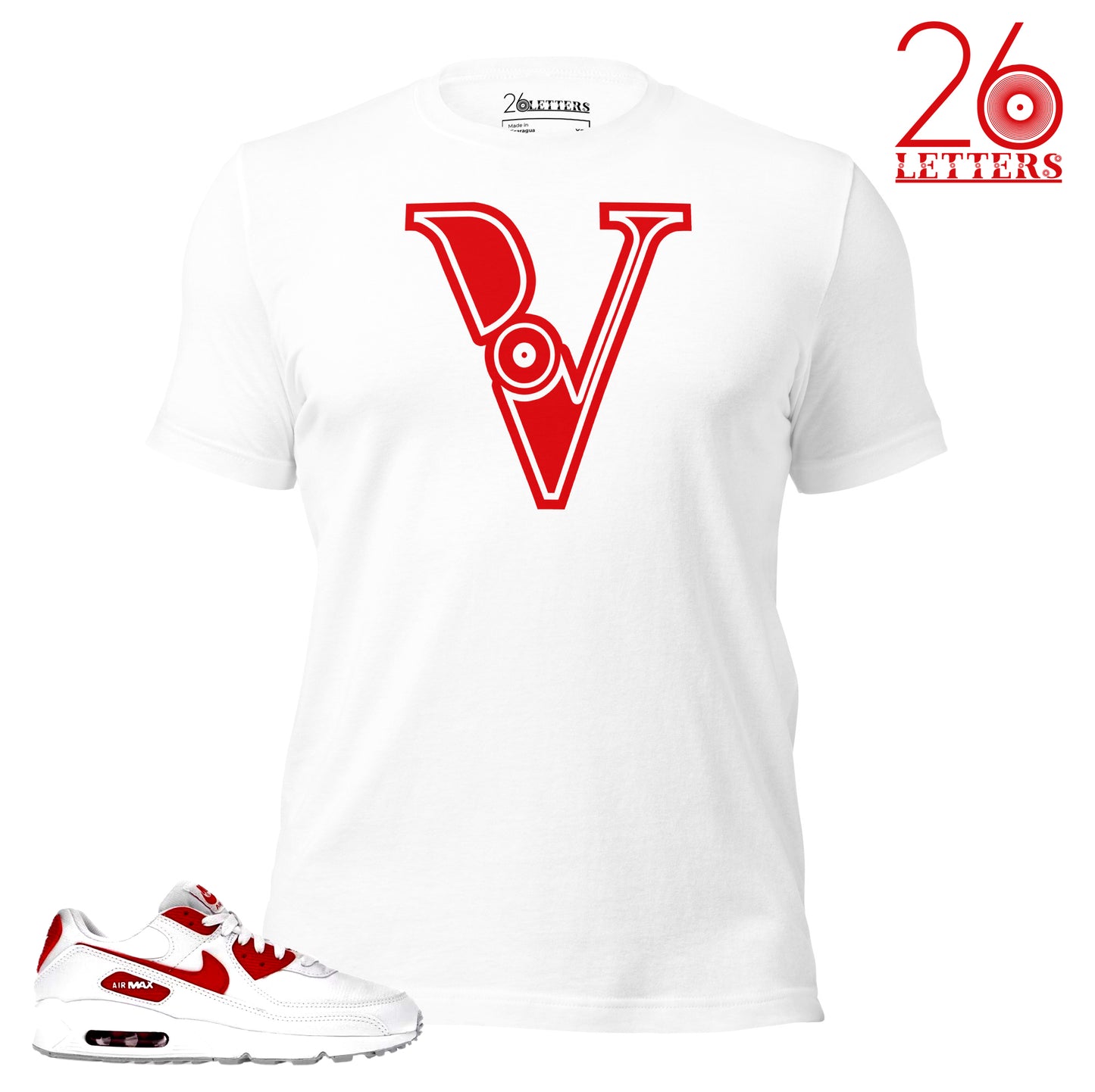 Red and White Letter A T-Shirt