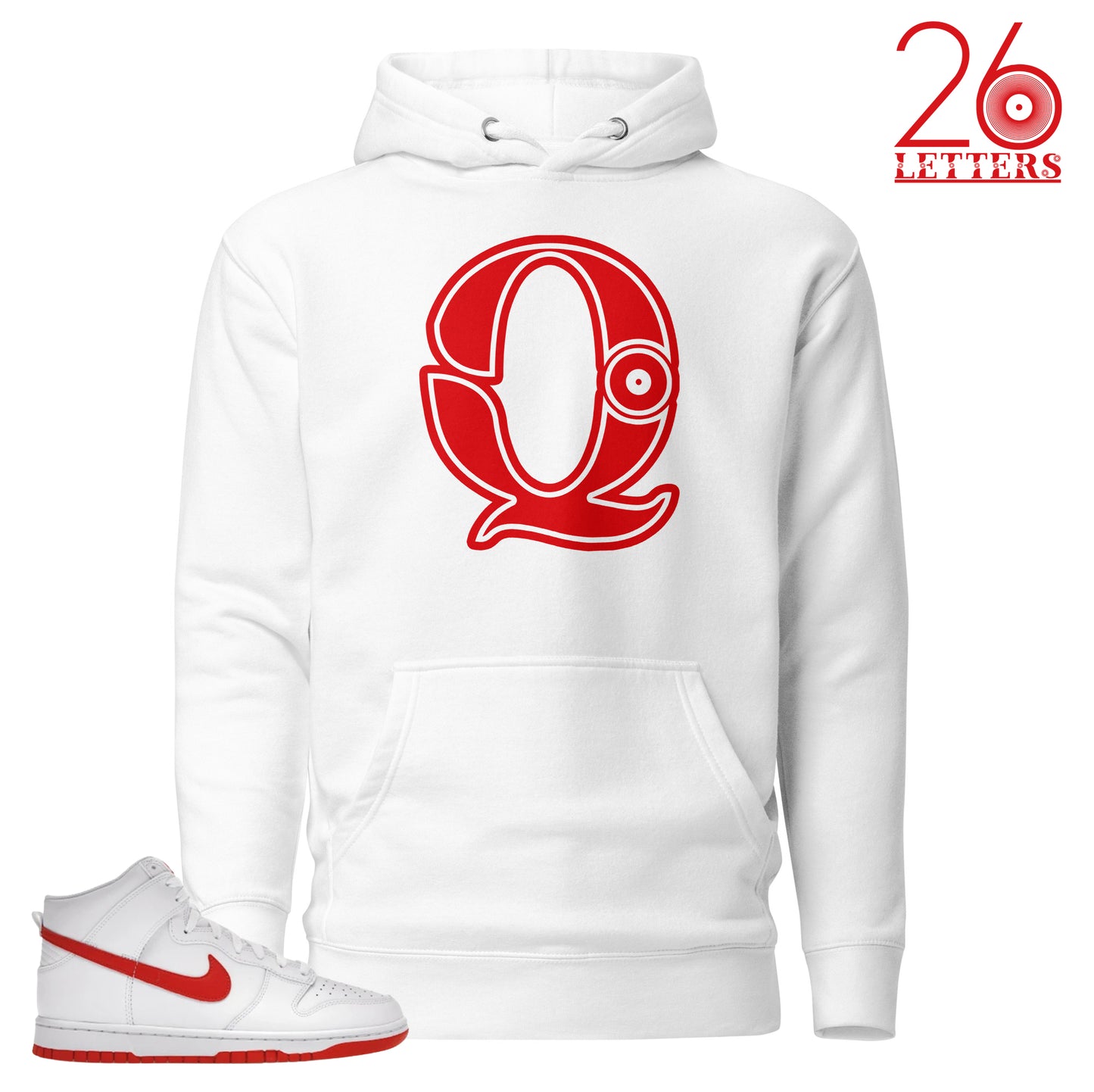 Red and White Letter Q T-Shirt