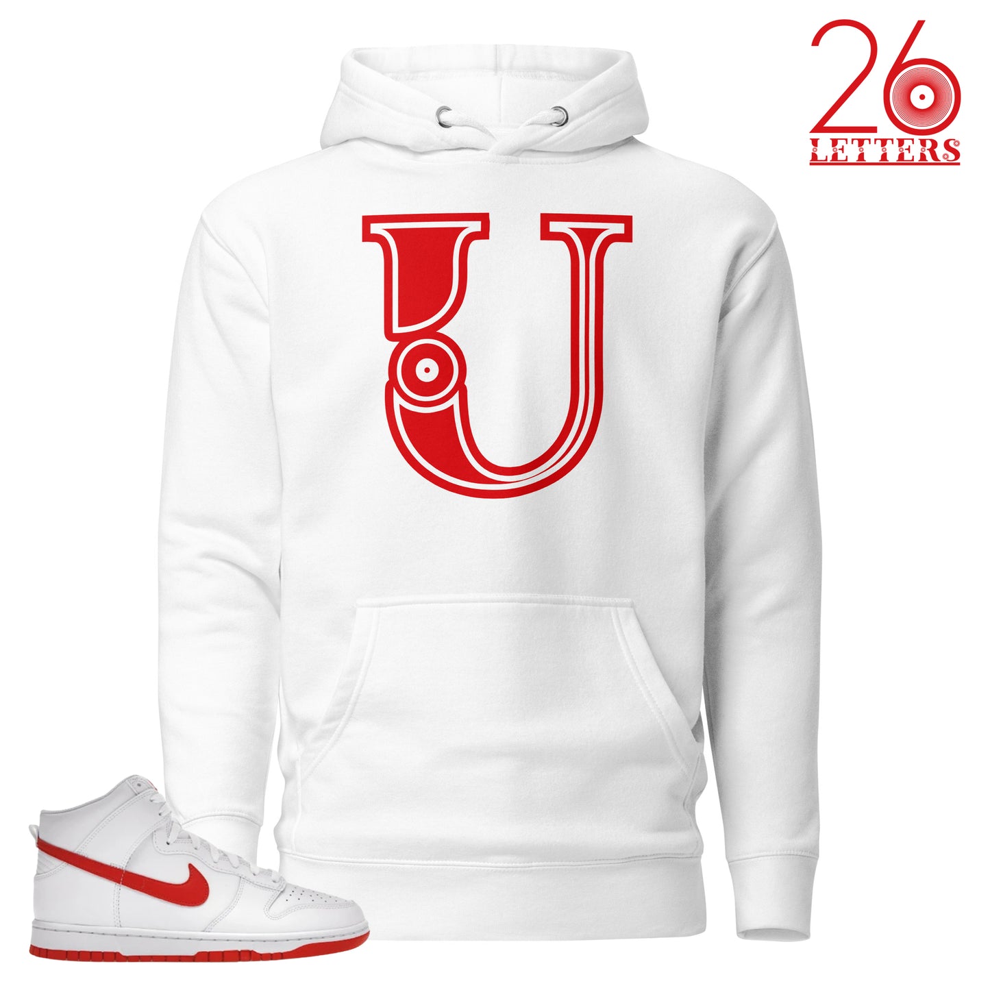 Red and White Letter U T-Shirt