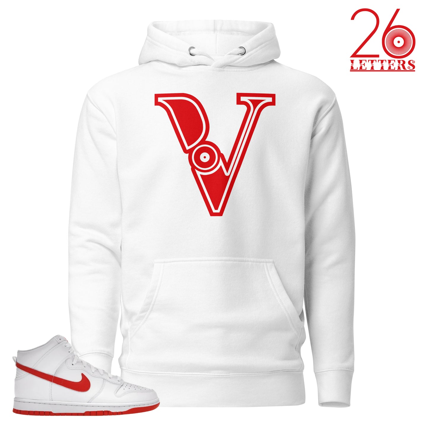 Red and White Letter V T-Shirt