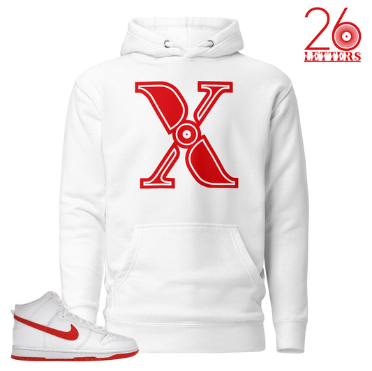 Red and White Letter X T-Shirt