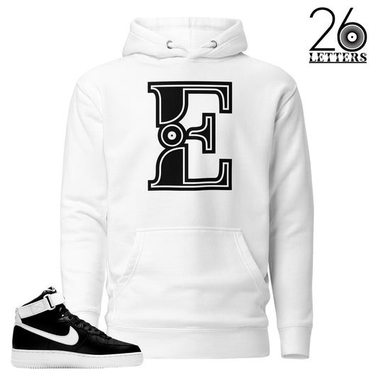 Black and White Letter E T-Shirt