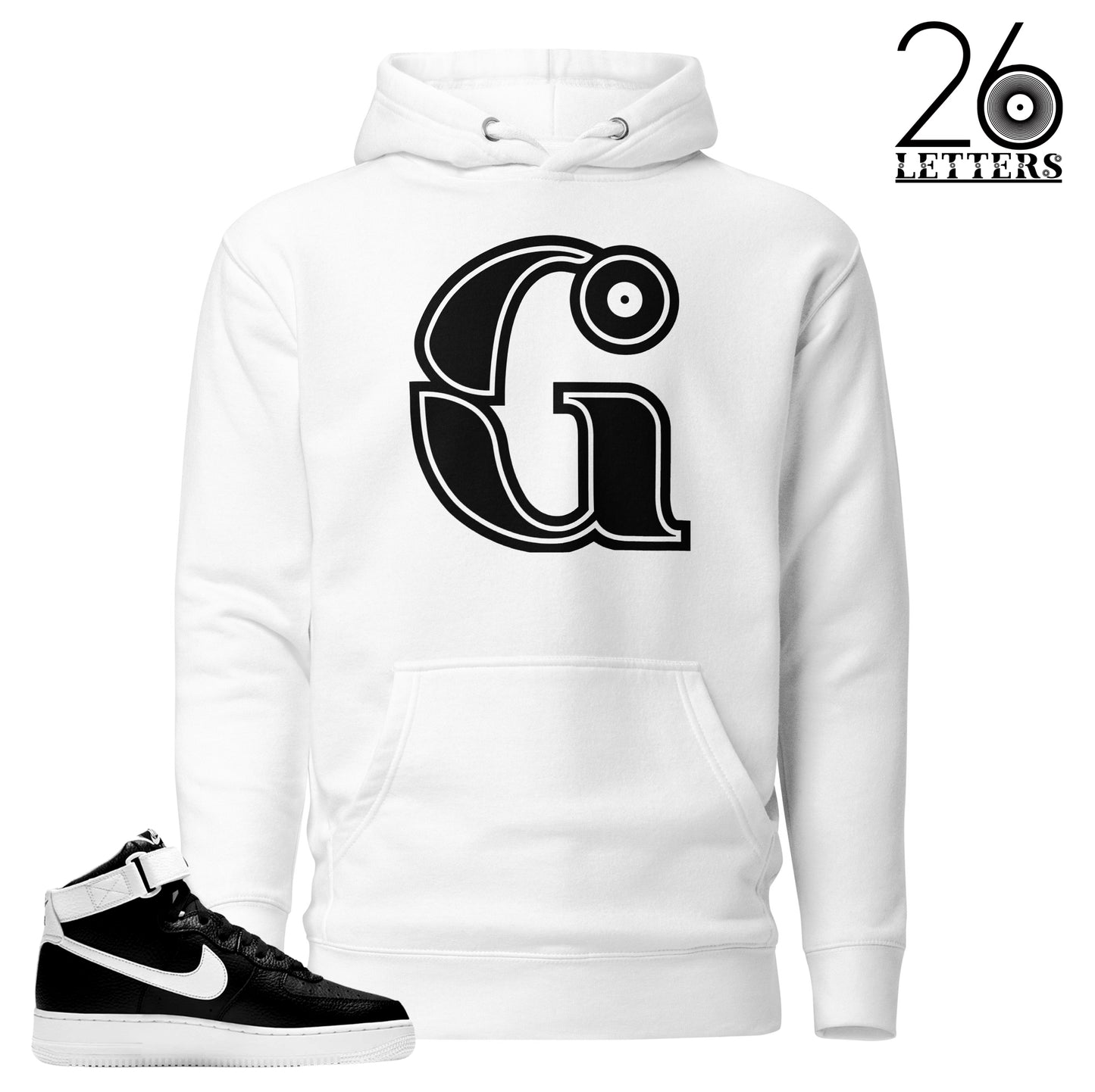 Black and White Letter G Hoodie