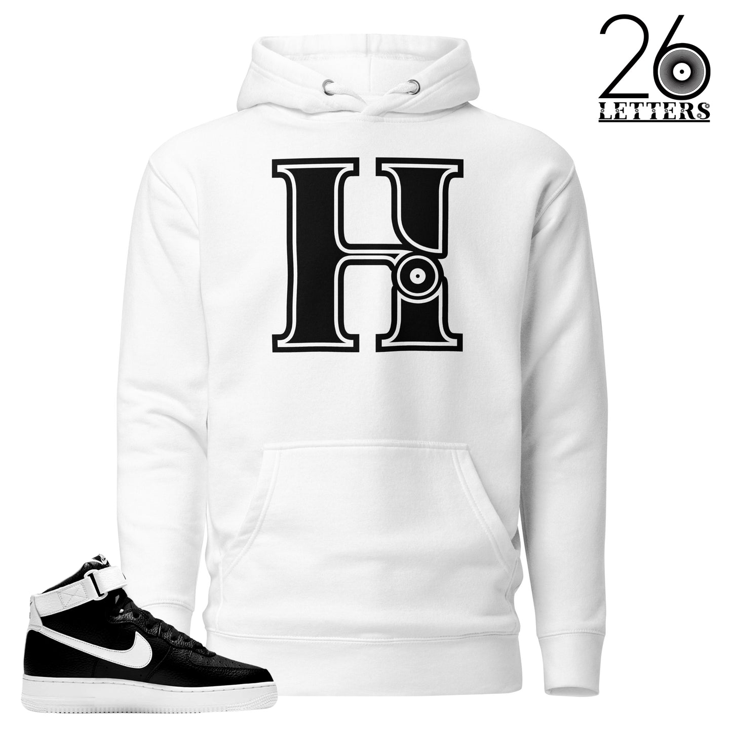 Black and White Letter H T-Shirt