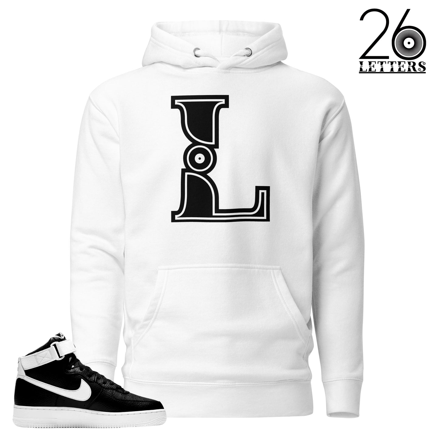 Black and White Letter L T-Shirt