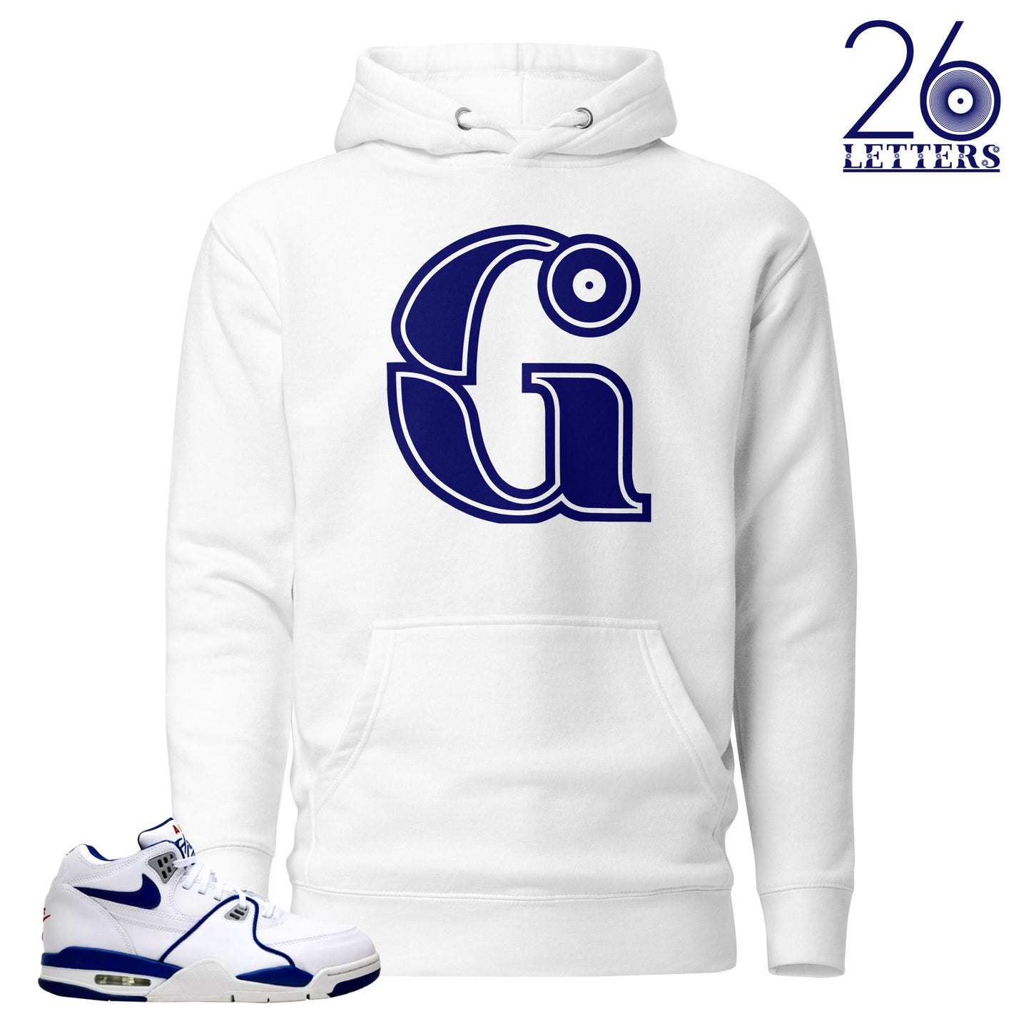 Blue and White Letter G Hoodie