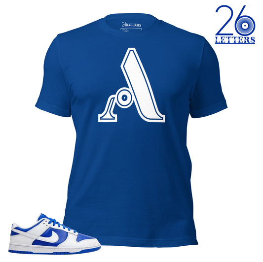 Royal Blue and White Letter A T-Shirt