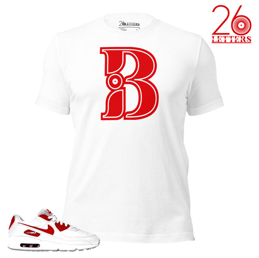 Red and White Letter B T-Shirt