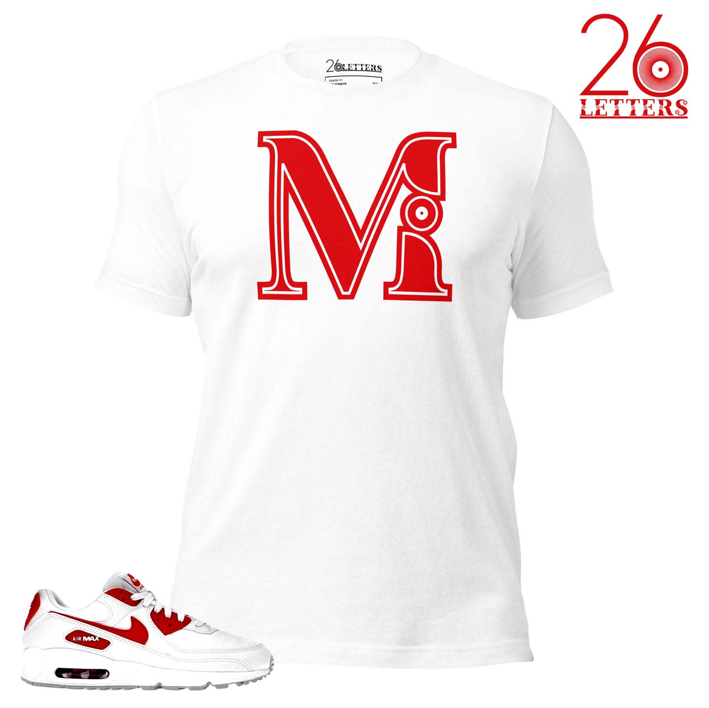 Red and White Letter A T-Shirt