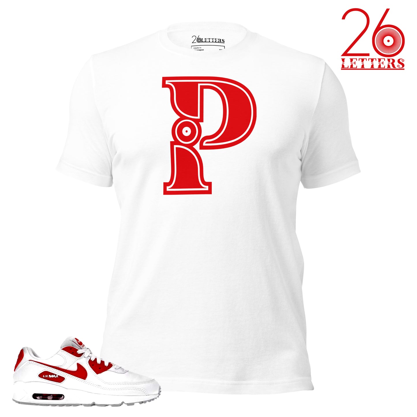 Red and White Letter A T-Shirt