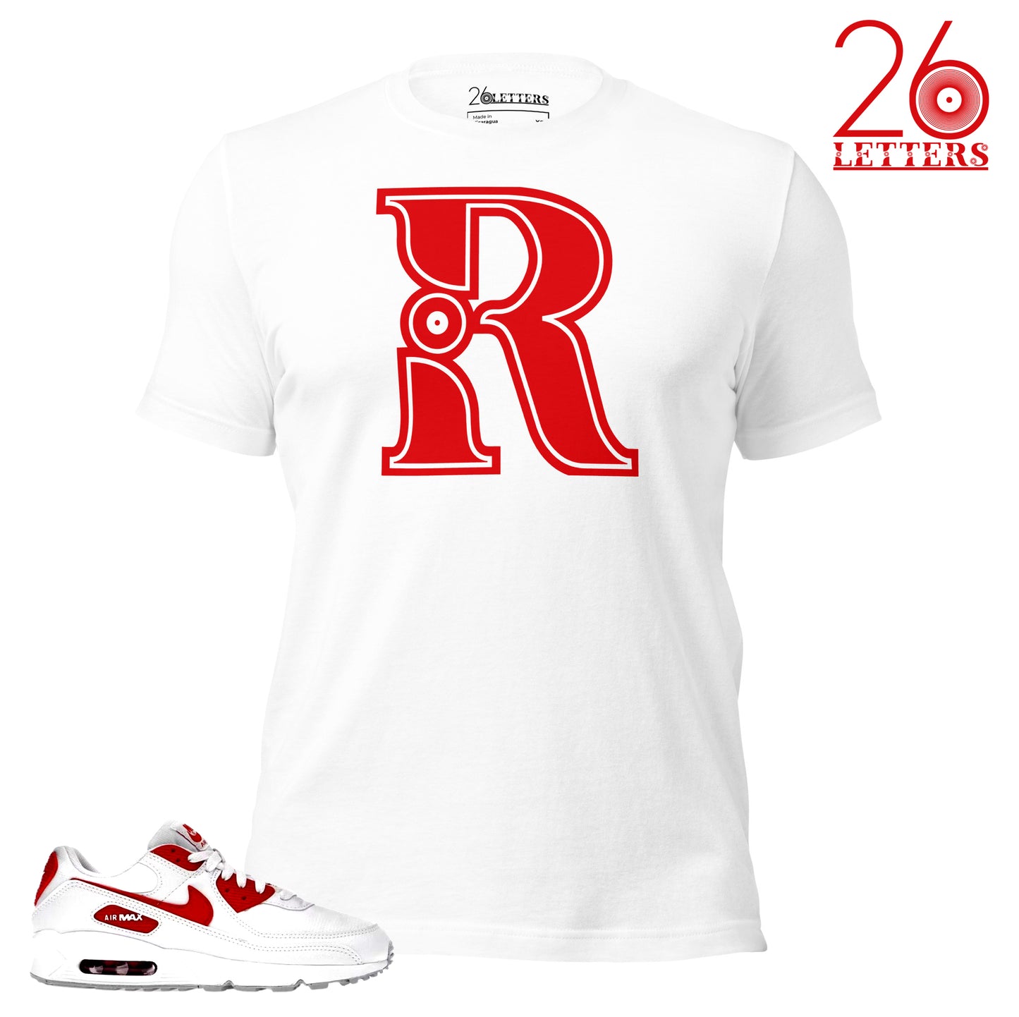 Red and White Letter A T-Shirt