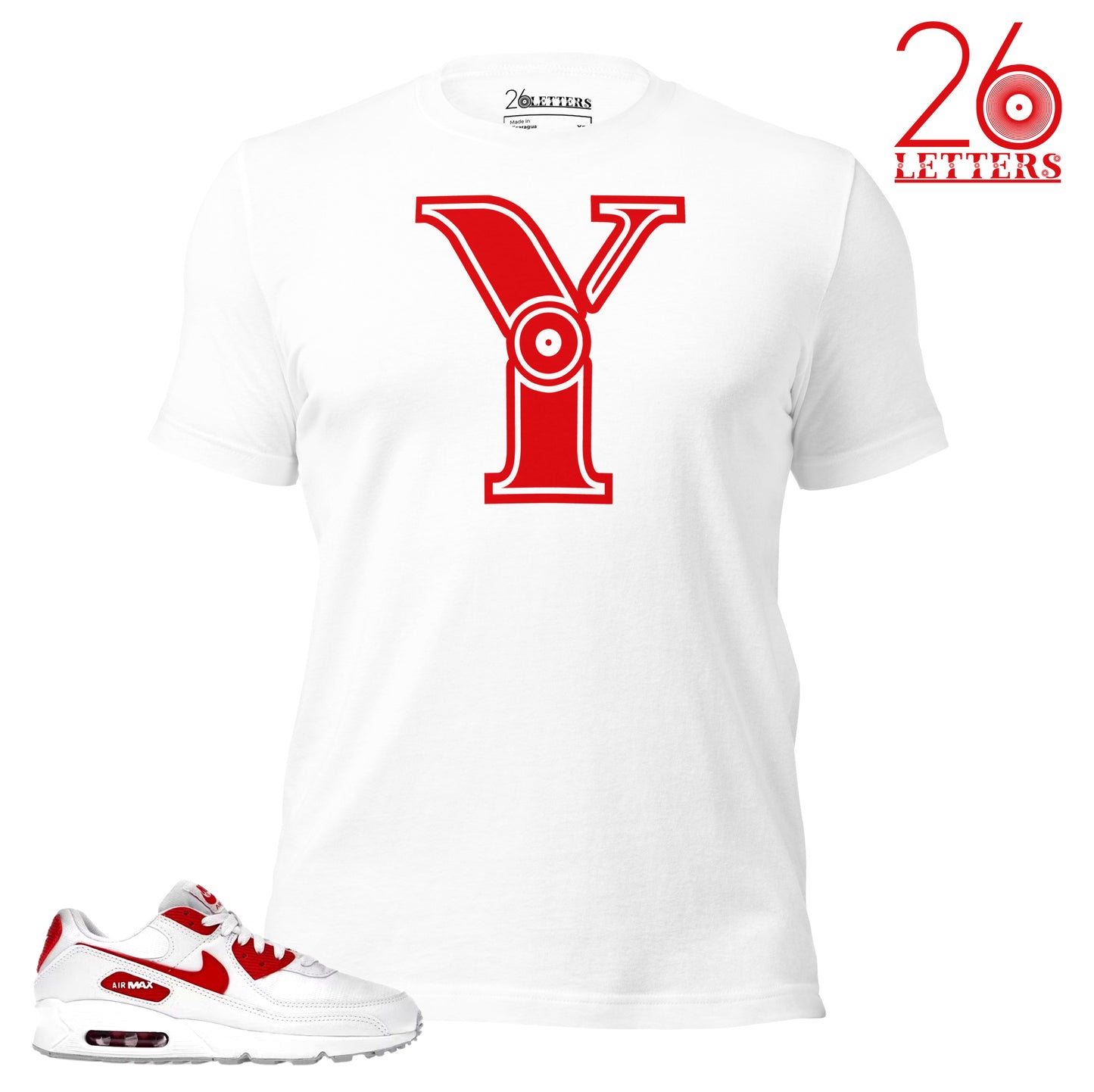 Red and White Letter A T-Shirt