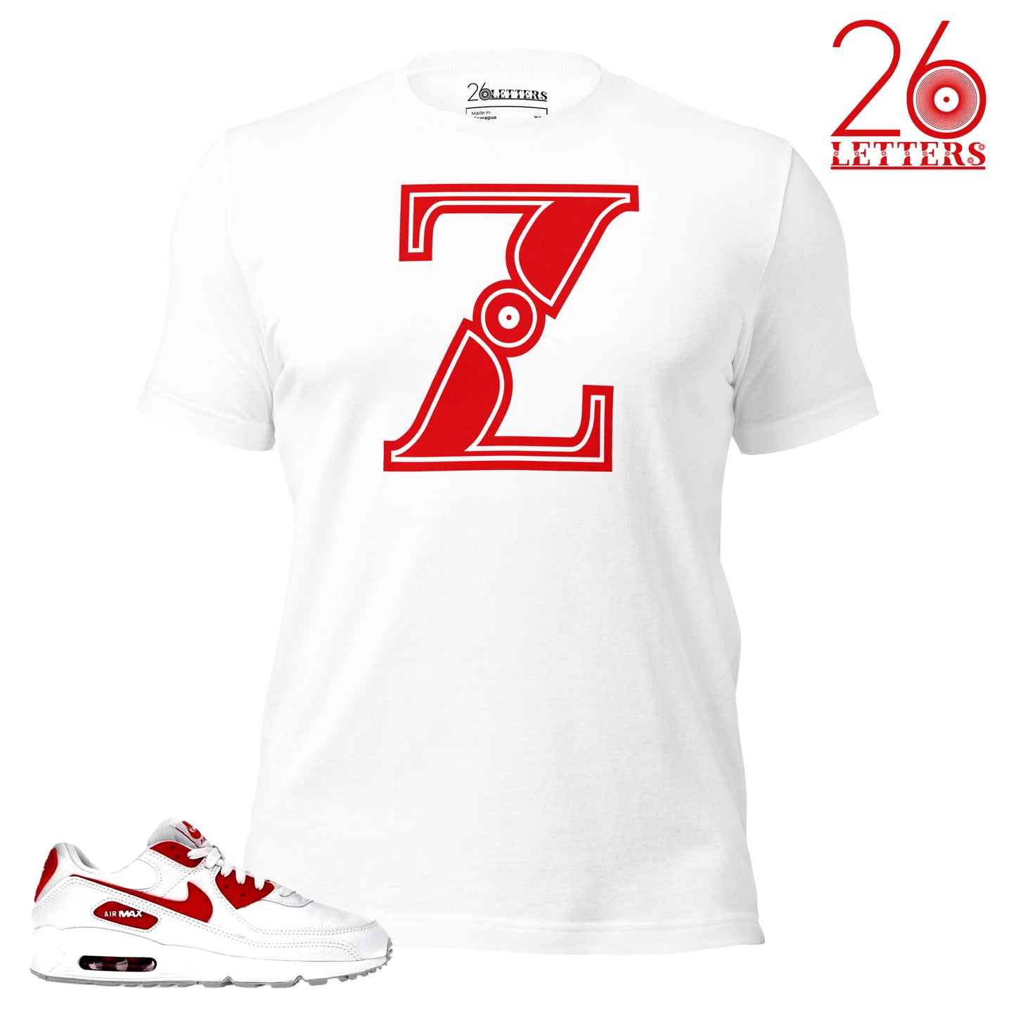 Red and White Letter A T-Shirt