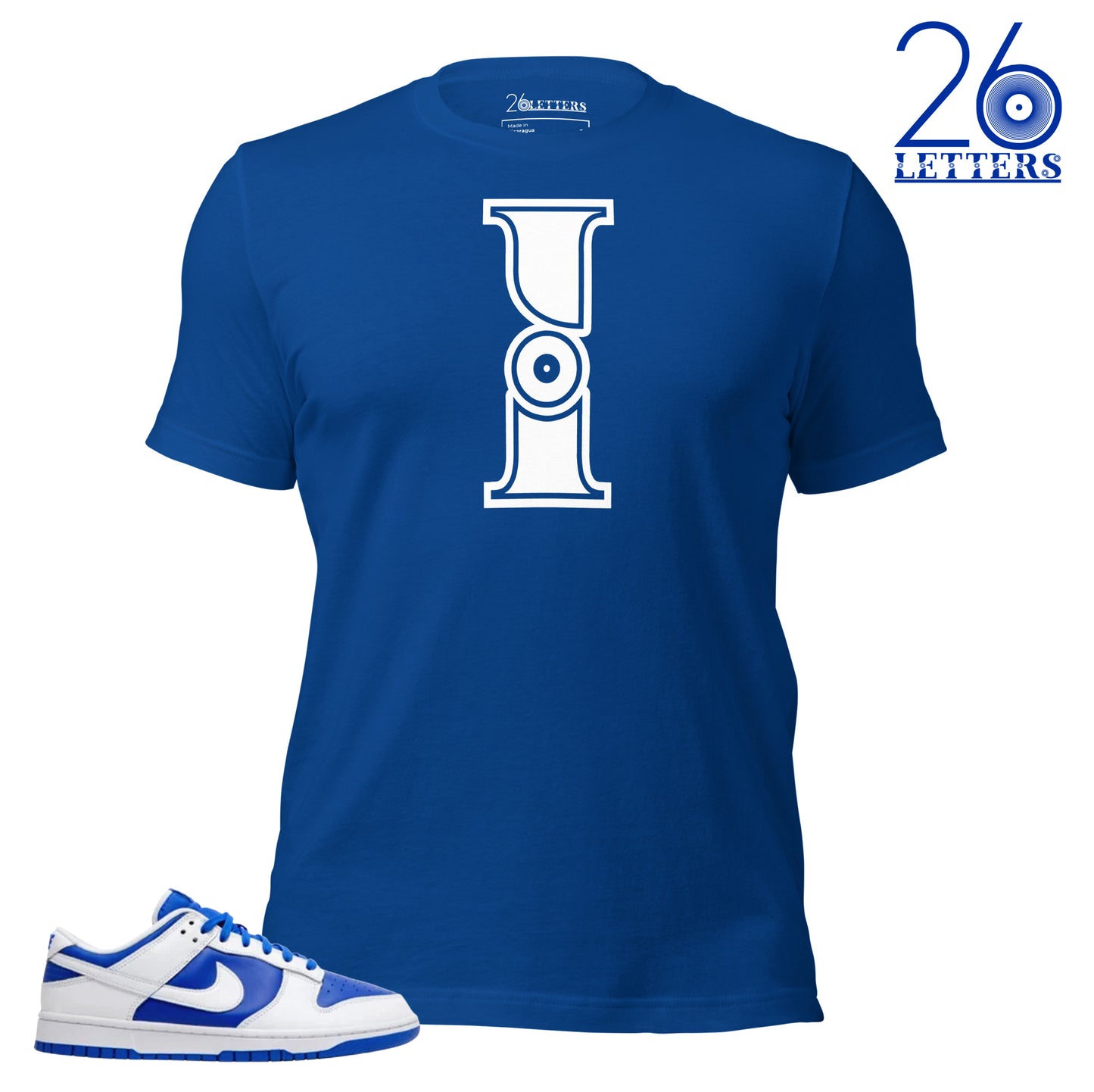 Royal Blue and White Letter I T-Shirt