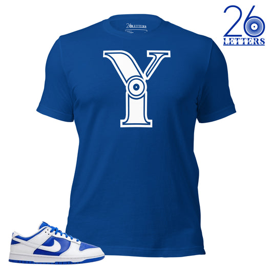 Royal Blue and White Letter Y T-Shirt