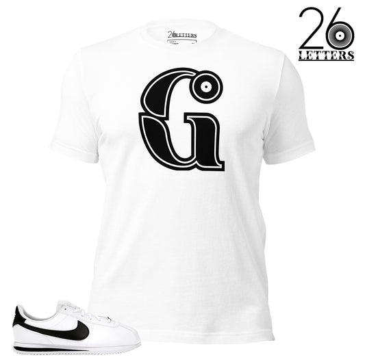 Black and White Letter G T-Shirt