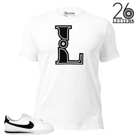 Black and White Letter L T-Shirts