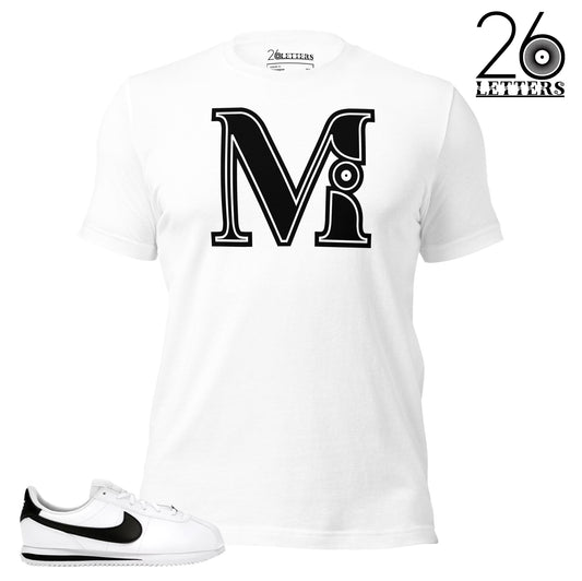 Black and White Letter M T-Shirt