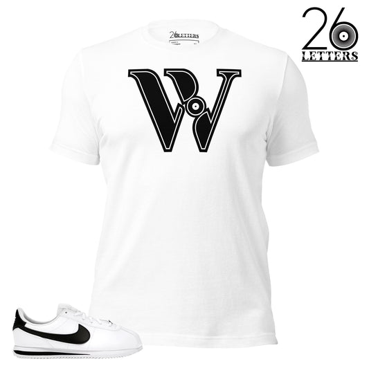 Black and White Letter W T-Shirt