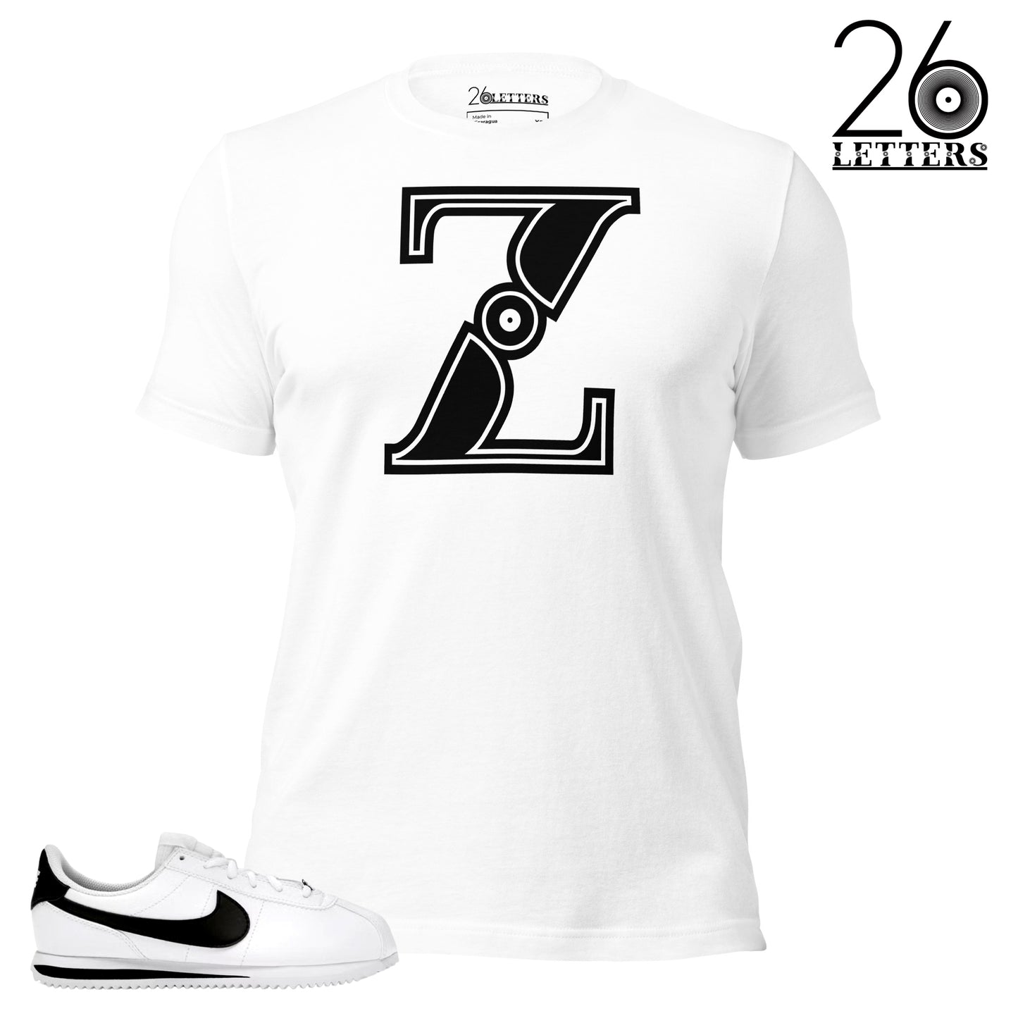 Black and White Letter Z Hoodie