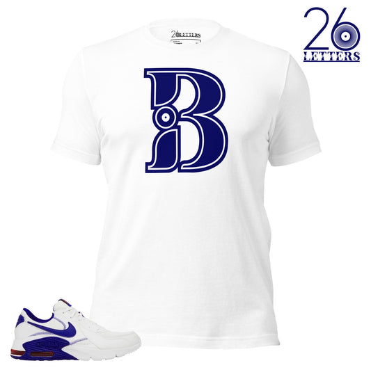 Blue and White Letter B T-Shirt