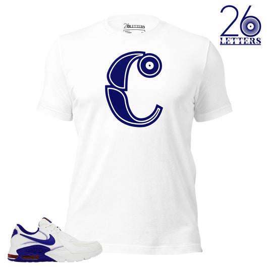 Blue and White Letter C T-Shirt