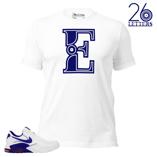 Blue and White Letter E T-Shirt