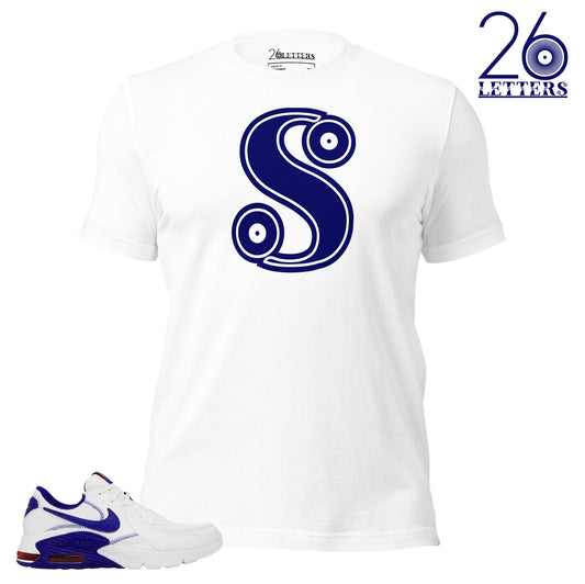 Blue and White Letter S T-Shirt