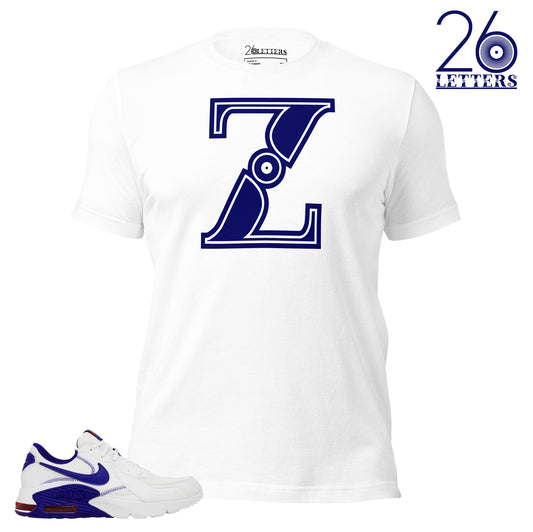 Blue and White Letter Z T-Shirt