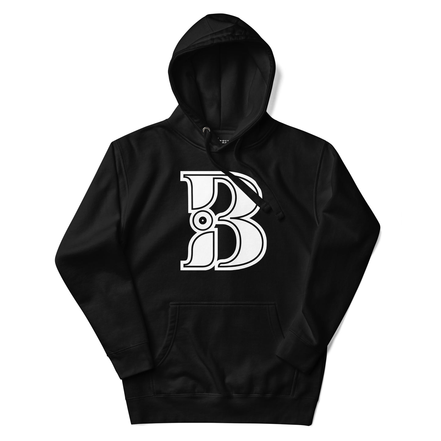 Black and White Letter B Hoodie