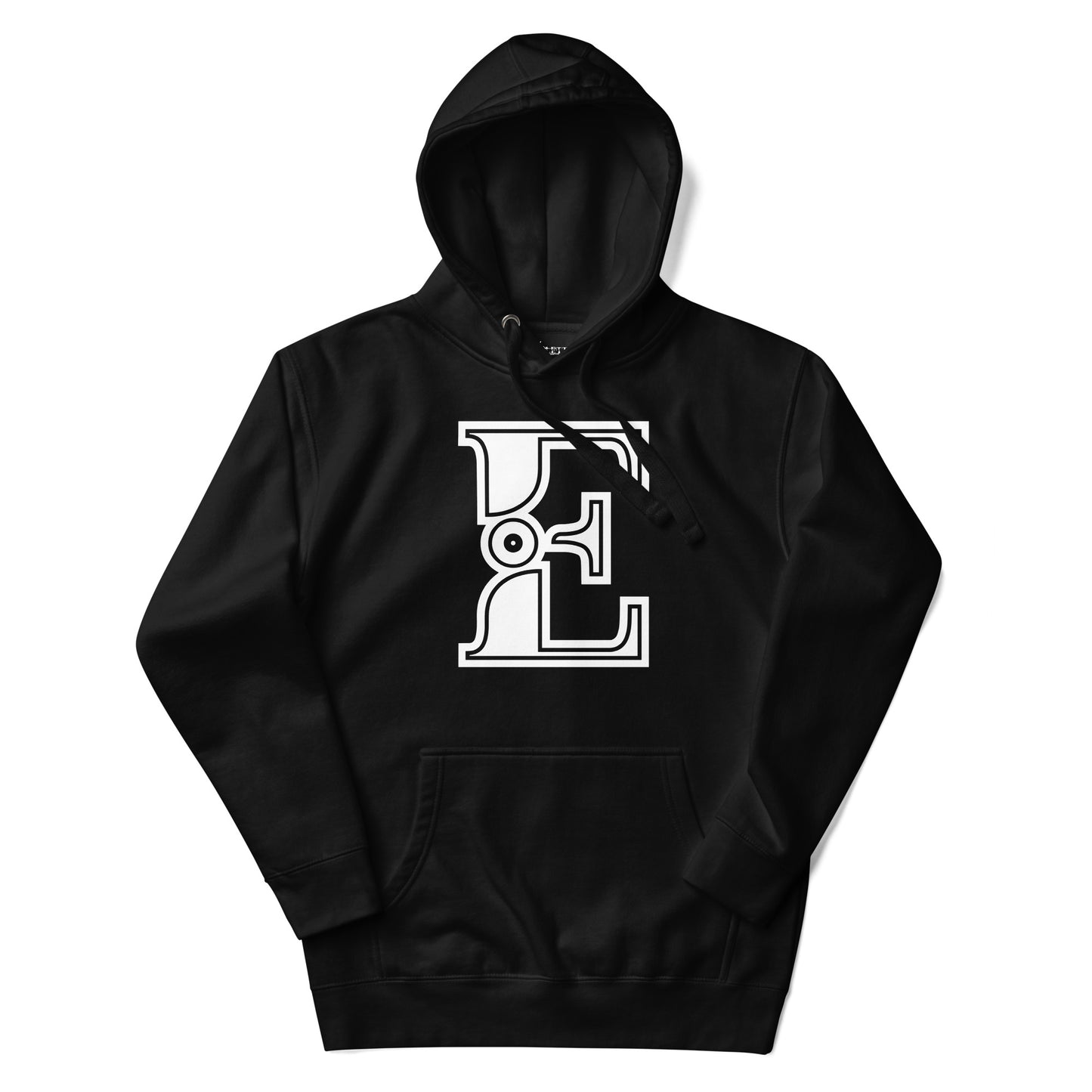 Black and White Letter E Hoodie