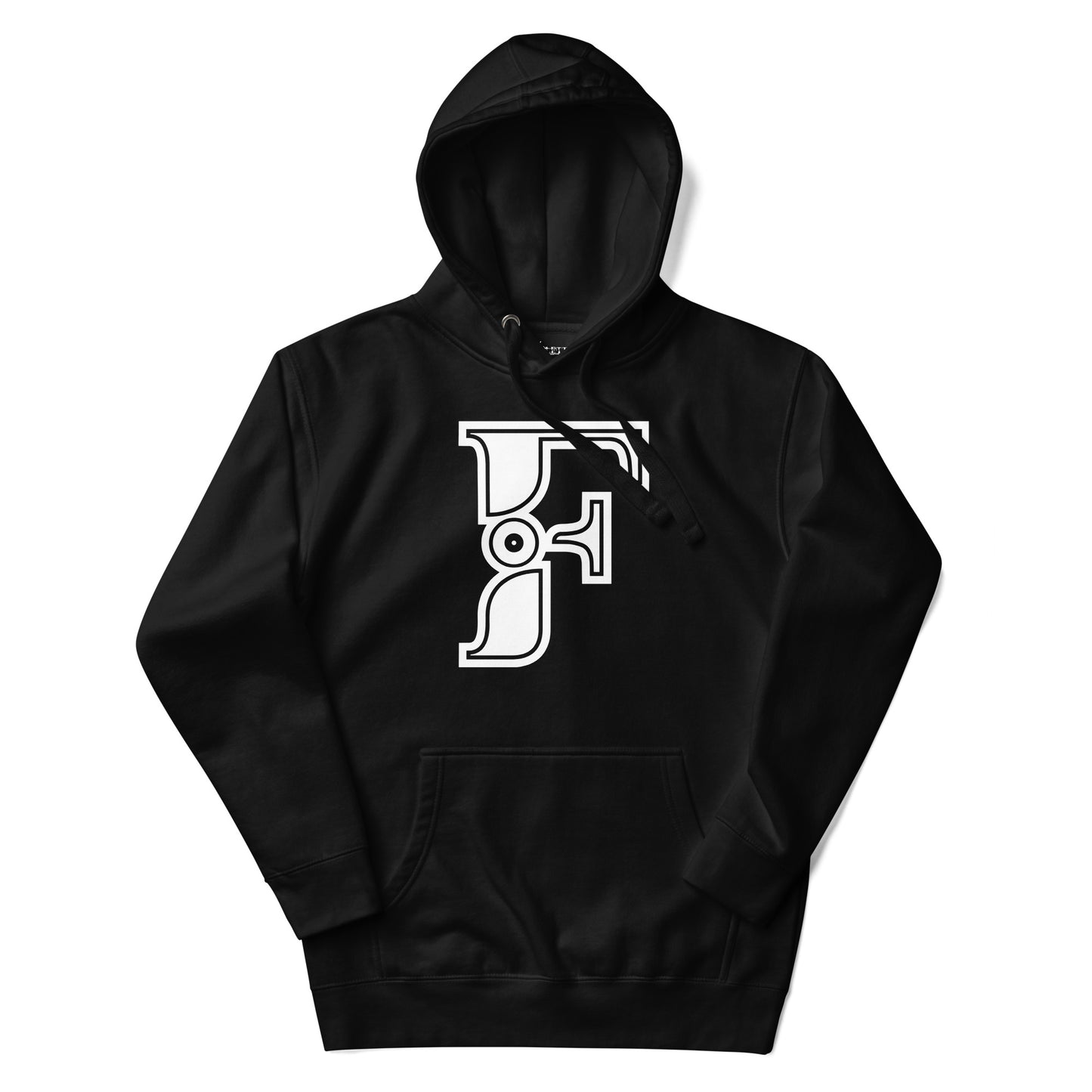 Black and White Letter F Hoodie