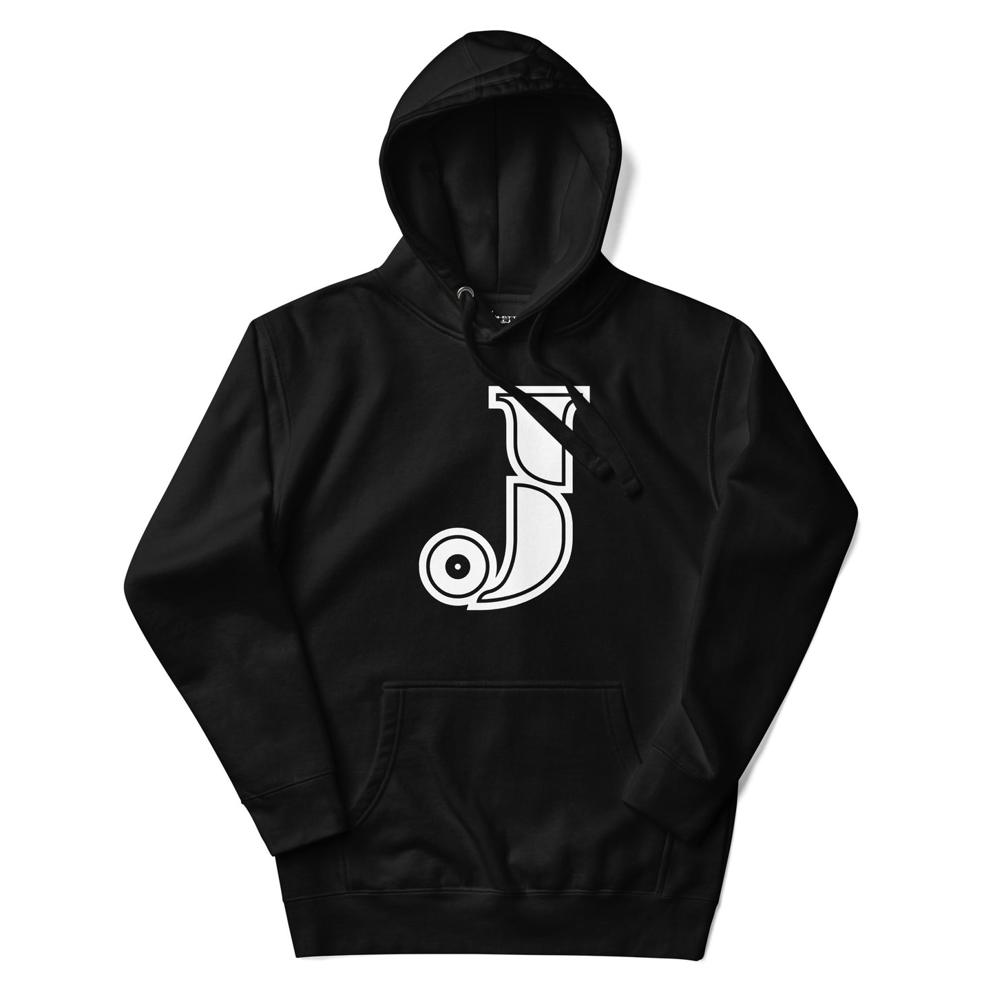 Black and White Letter J Hoodie