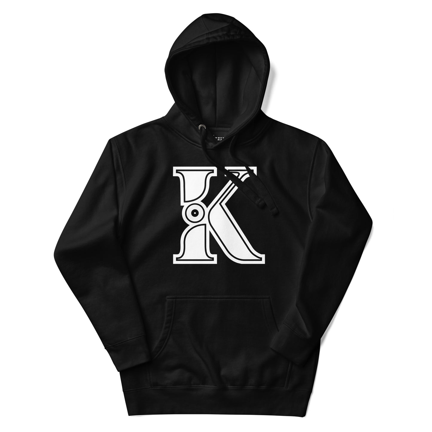 Black and White Letter K Hoodie