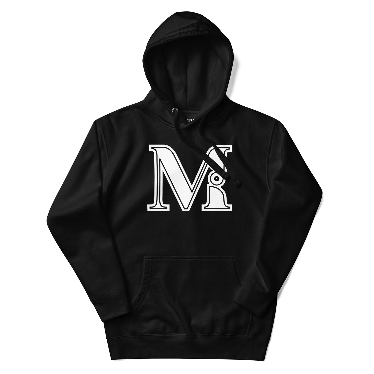 Black and White Letter M Hoodie