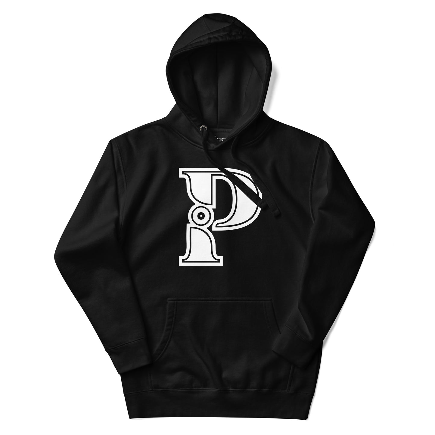 Black and White Letter P Hoodie