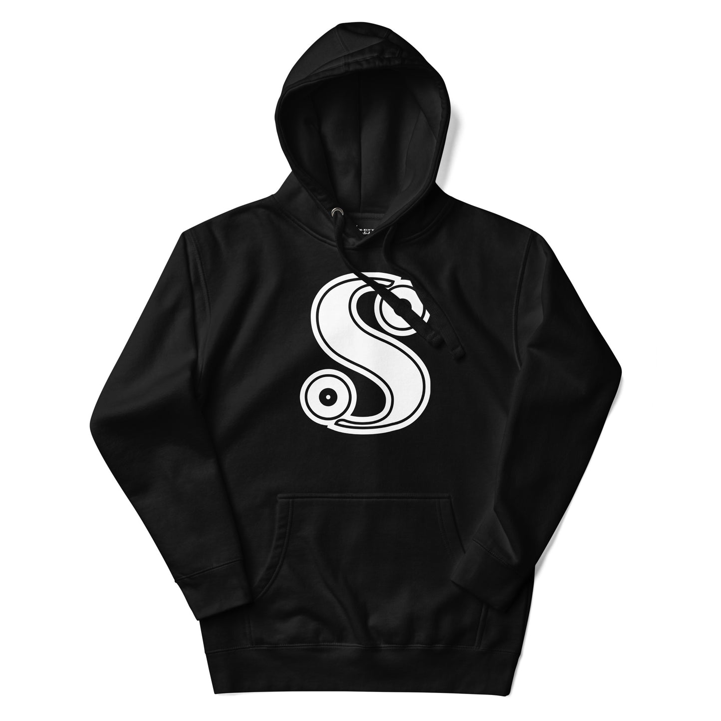 Black and White Letter S Hoodie