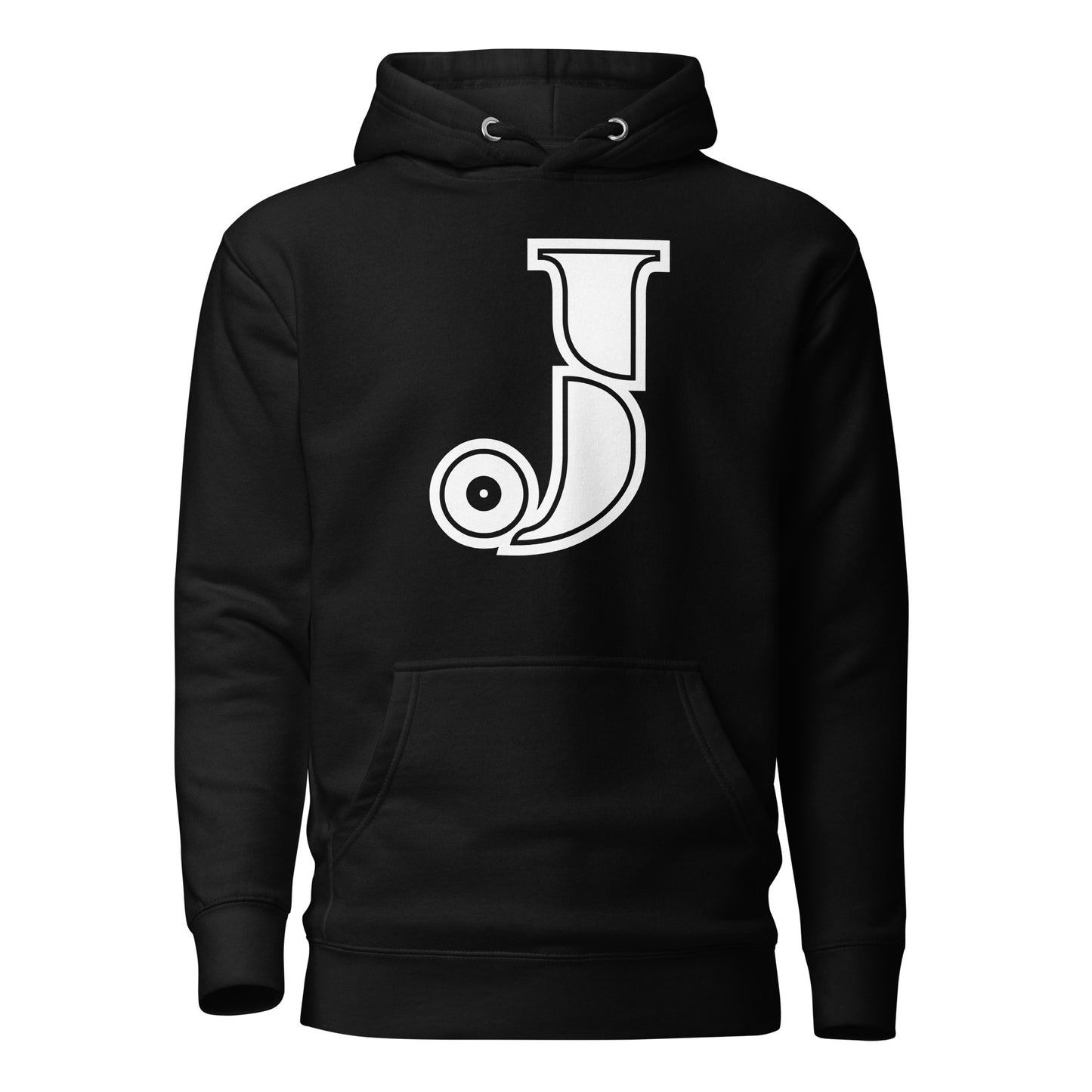 Black and White Letter J Hoodie