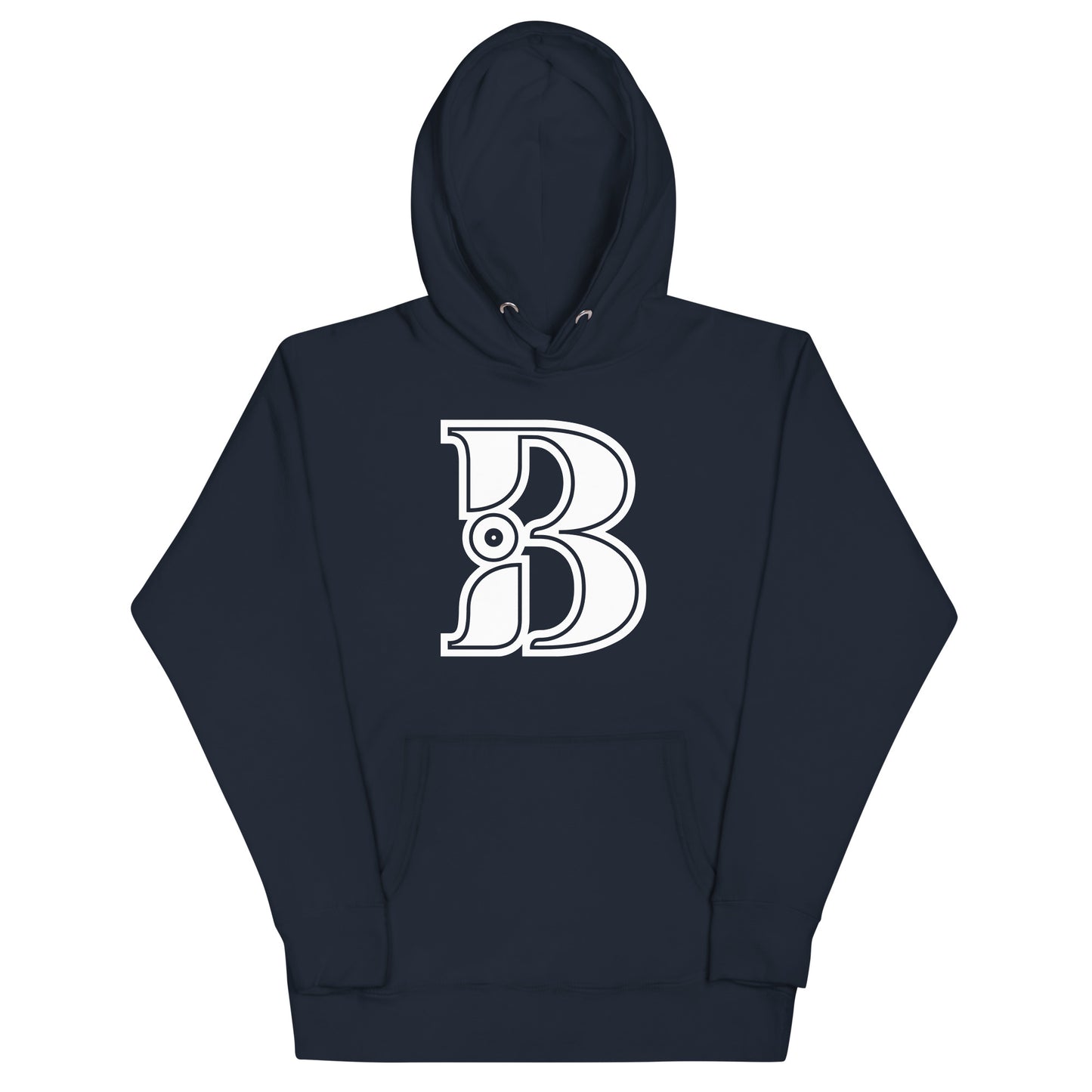 Navy and White Letter B Hoodie