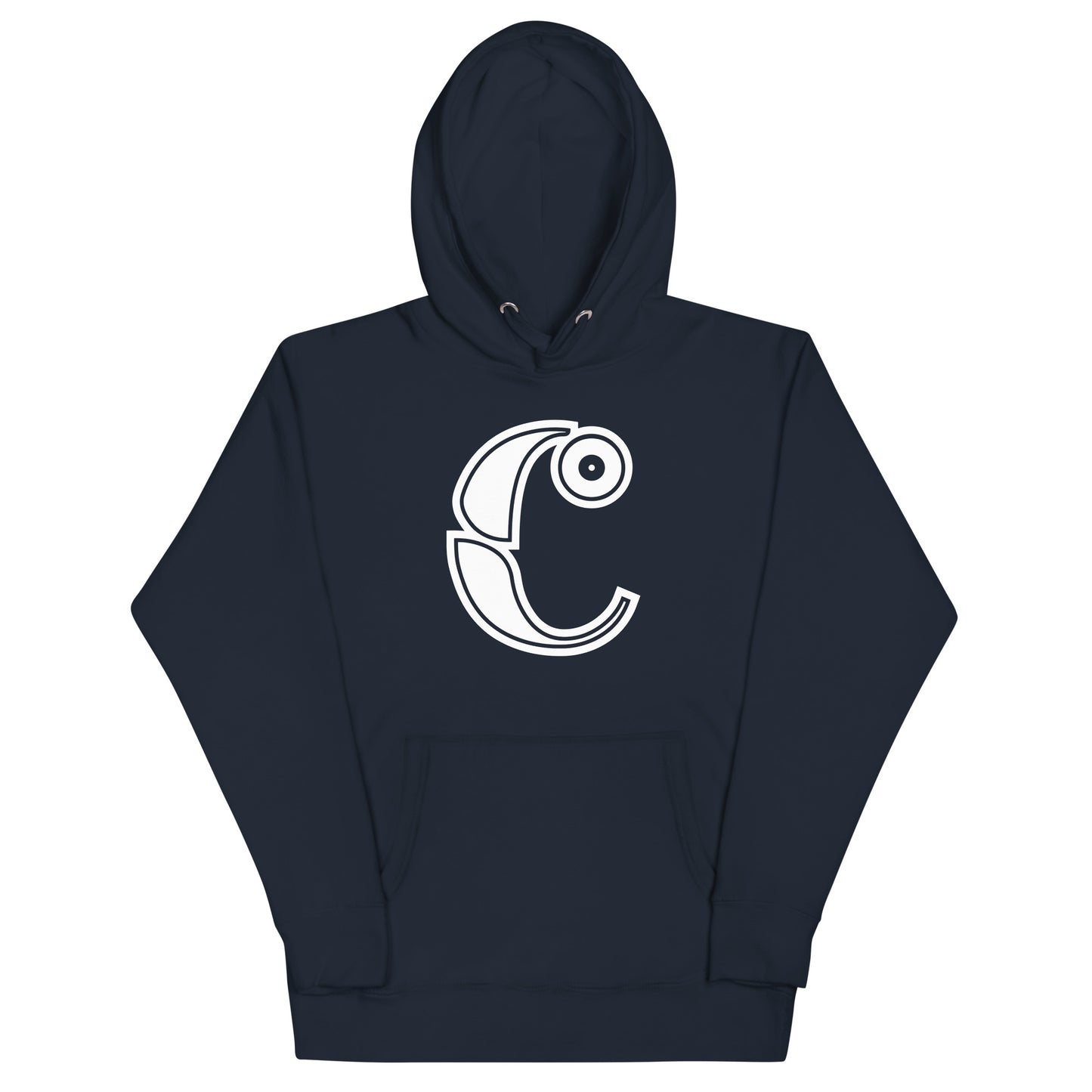 Navy and White Letter C Hoodie