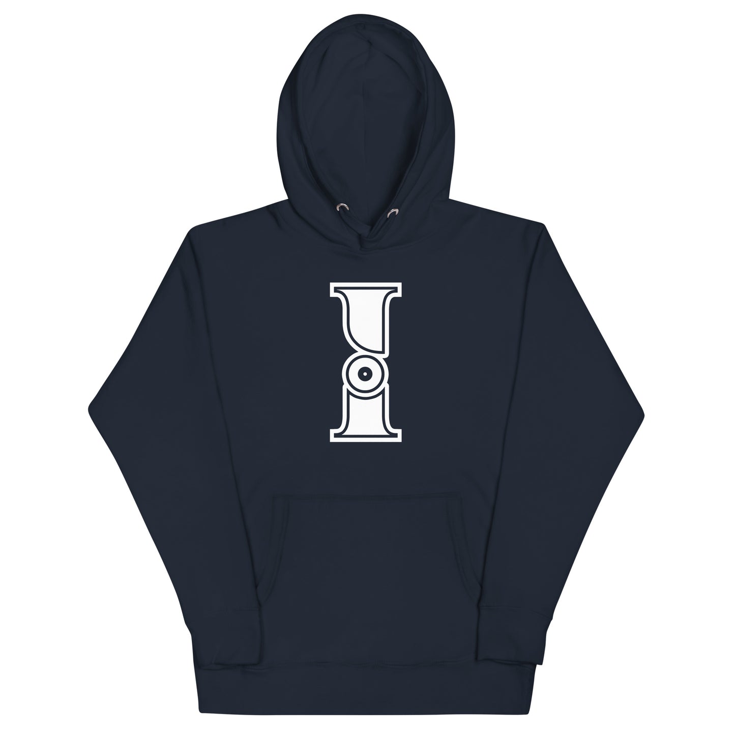 Navy and White Letter I Hoodie