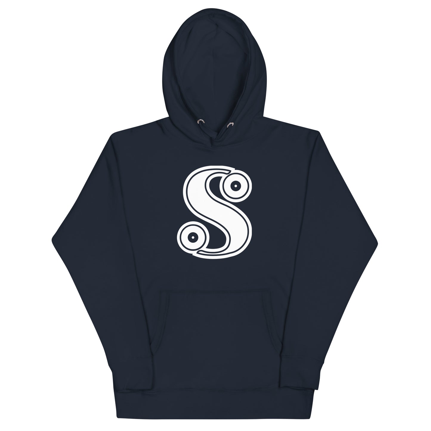 Navy and White Letter S Hoodie