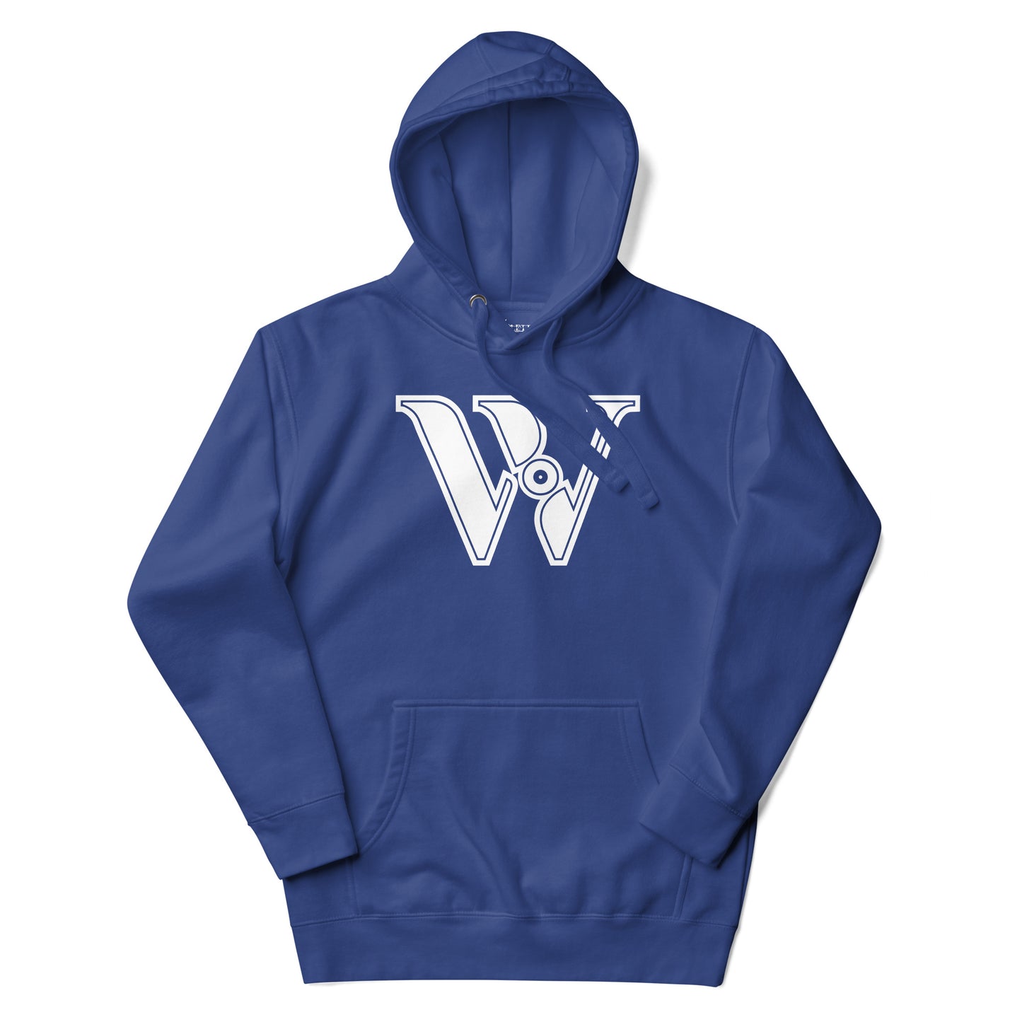 Royal Blue and White Letter W Hoodie