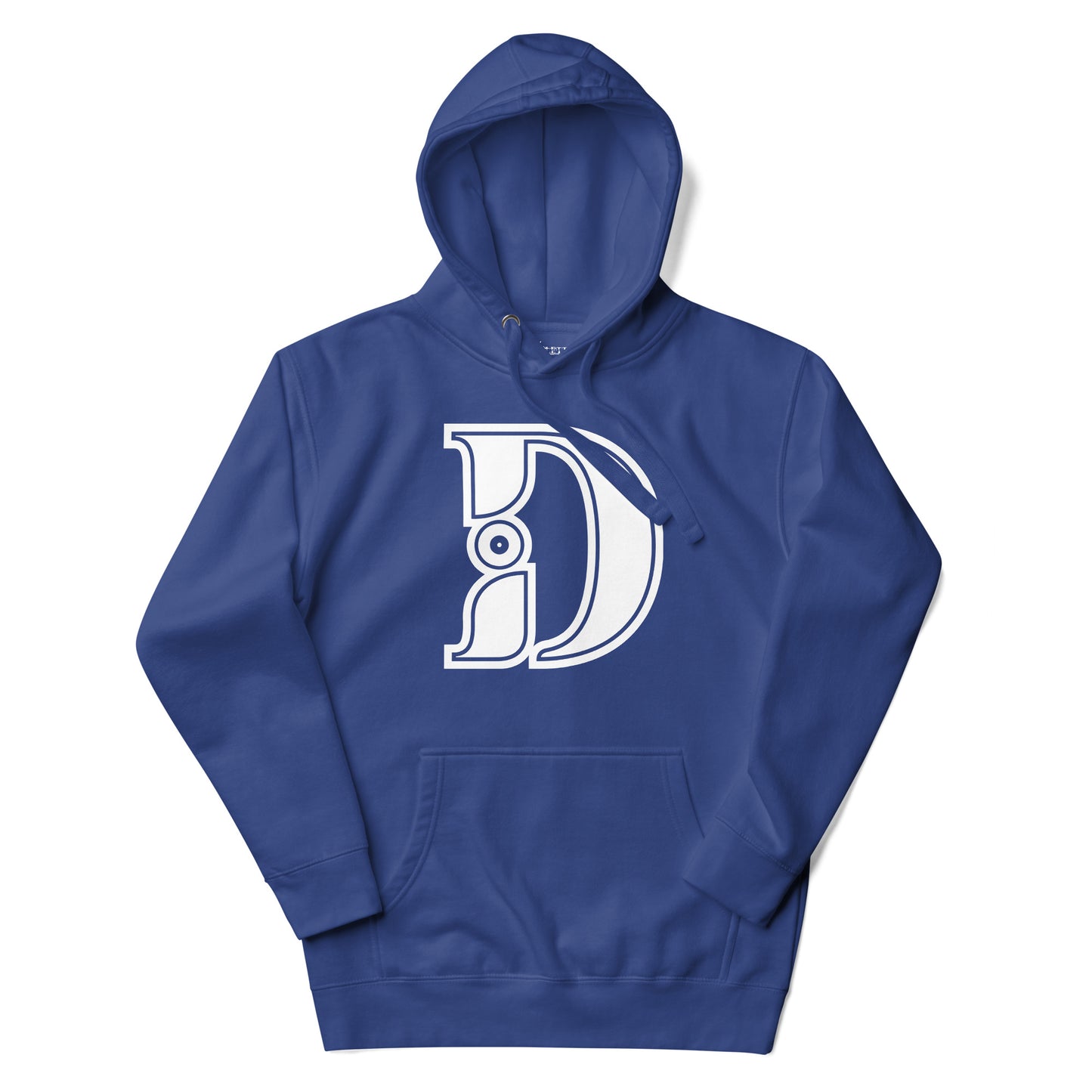 Royal Blue and White Letter D Hoodie