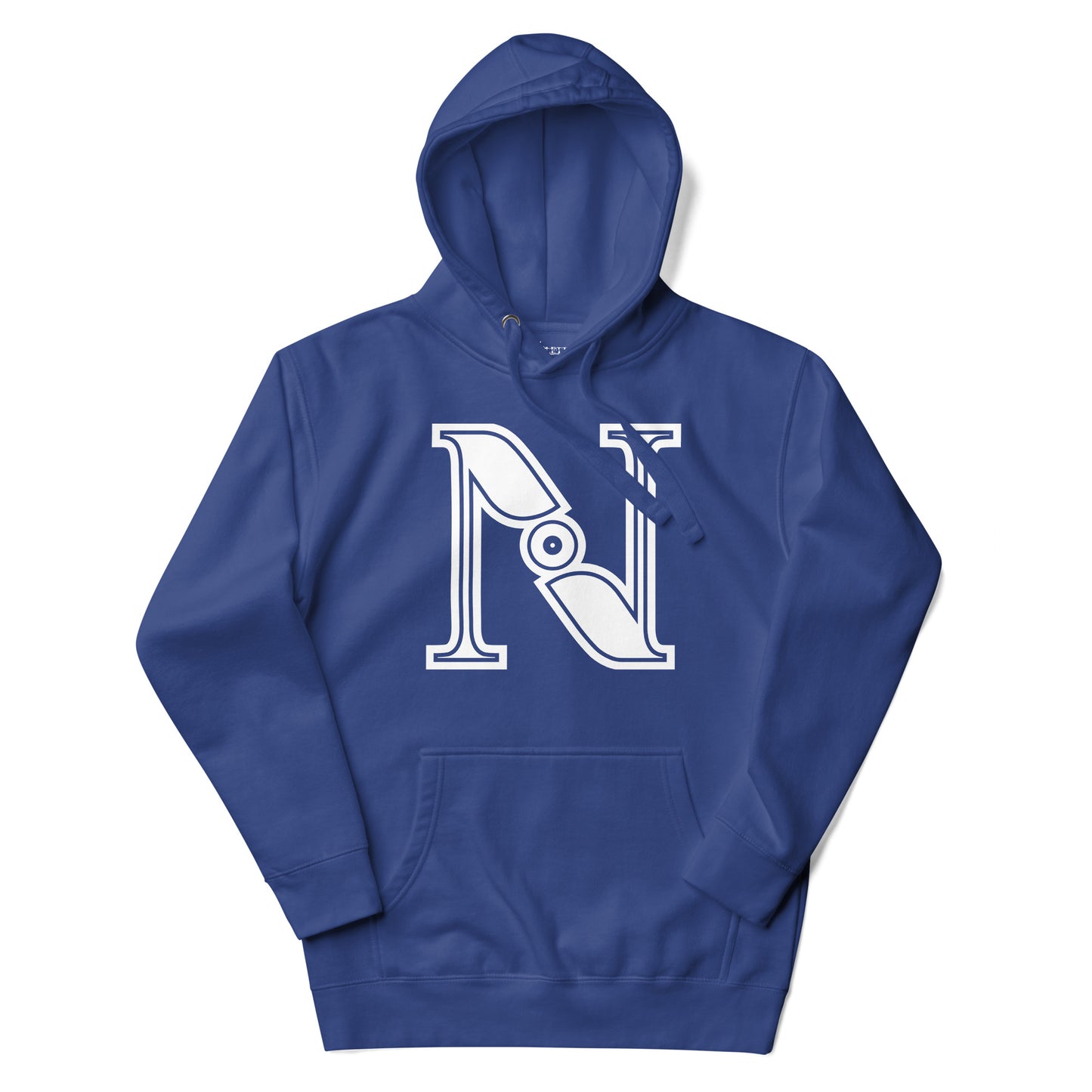 Royal Blue and White Letter N Hoodie