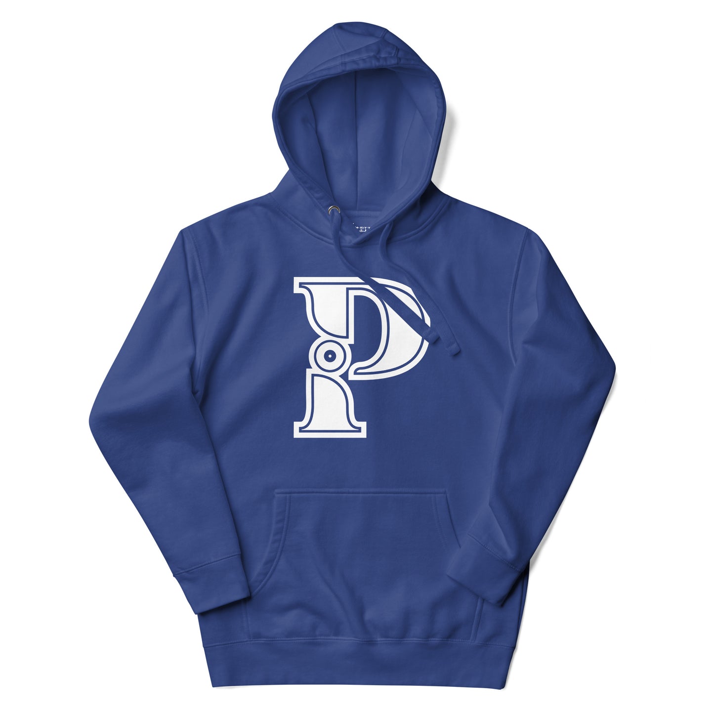 Royal Blue and White Letter P Hoodie