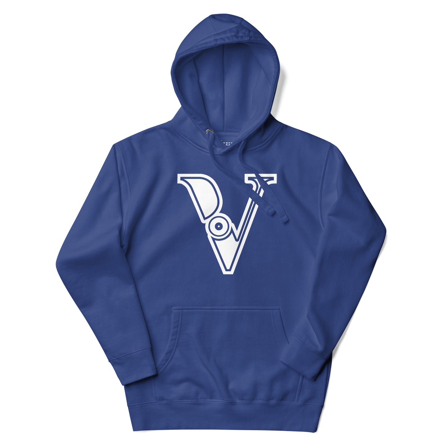 Royal Blue and White Letter V Hoodie