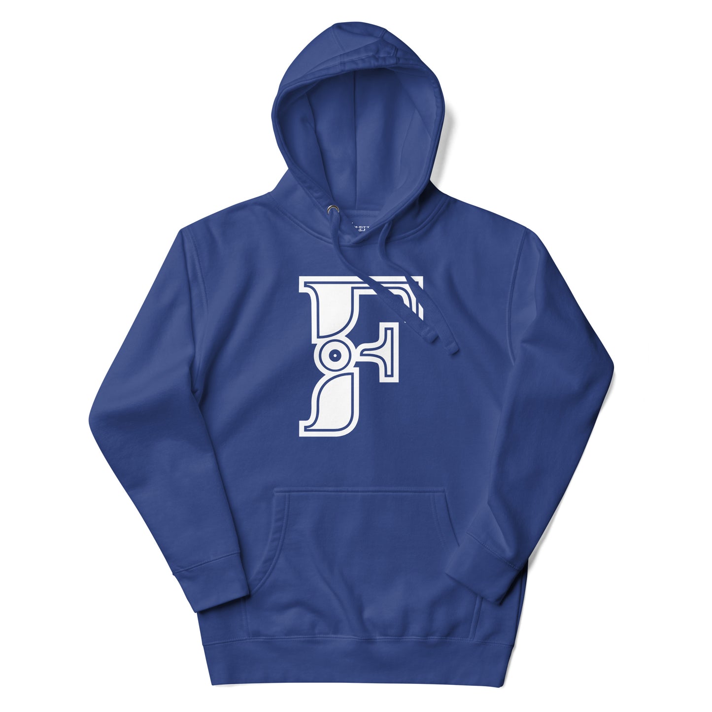 Royal Blue and White Letter F Hoodie