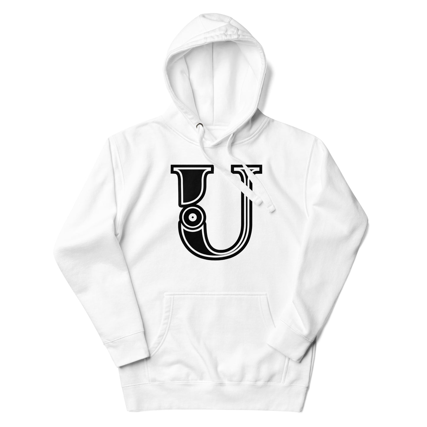 Black and White Letter U Hoodies