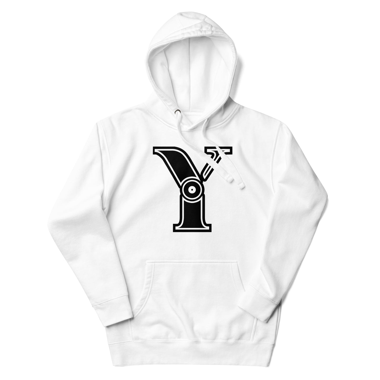 Black and White Letter Y Hoodies